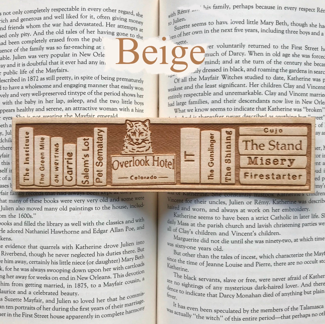 The King of Horror Wooden Bookmark