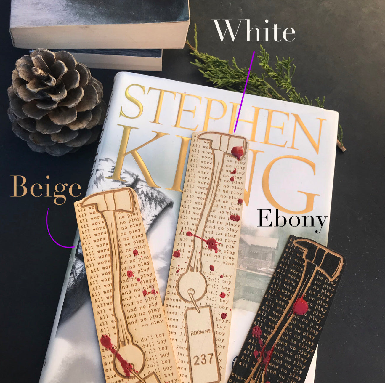 Bloody Shining Wooden Bookmark