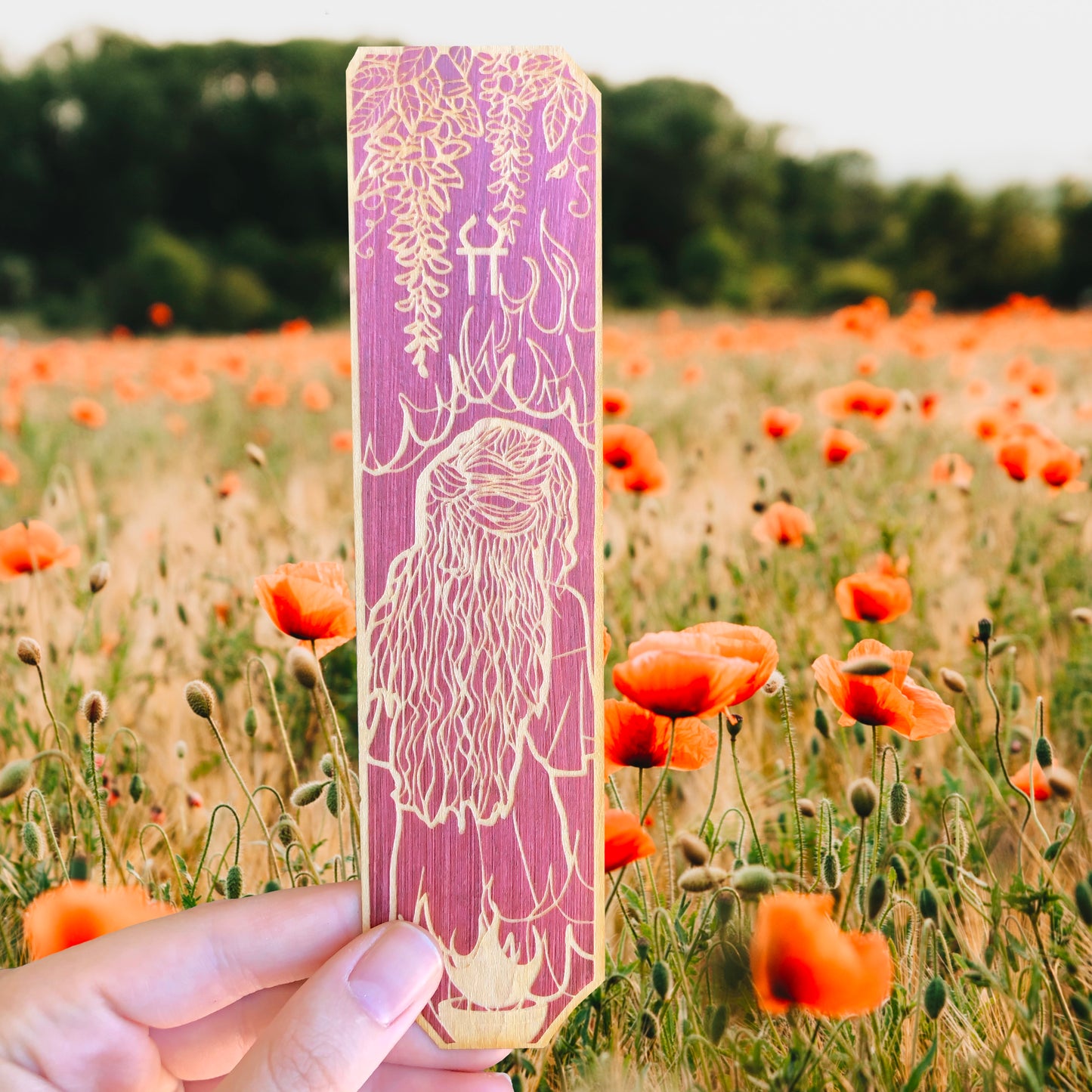 Hestia Greek Goddess Wooden Bookmark
