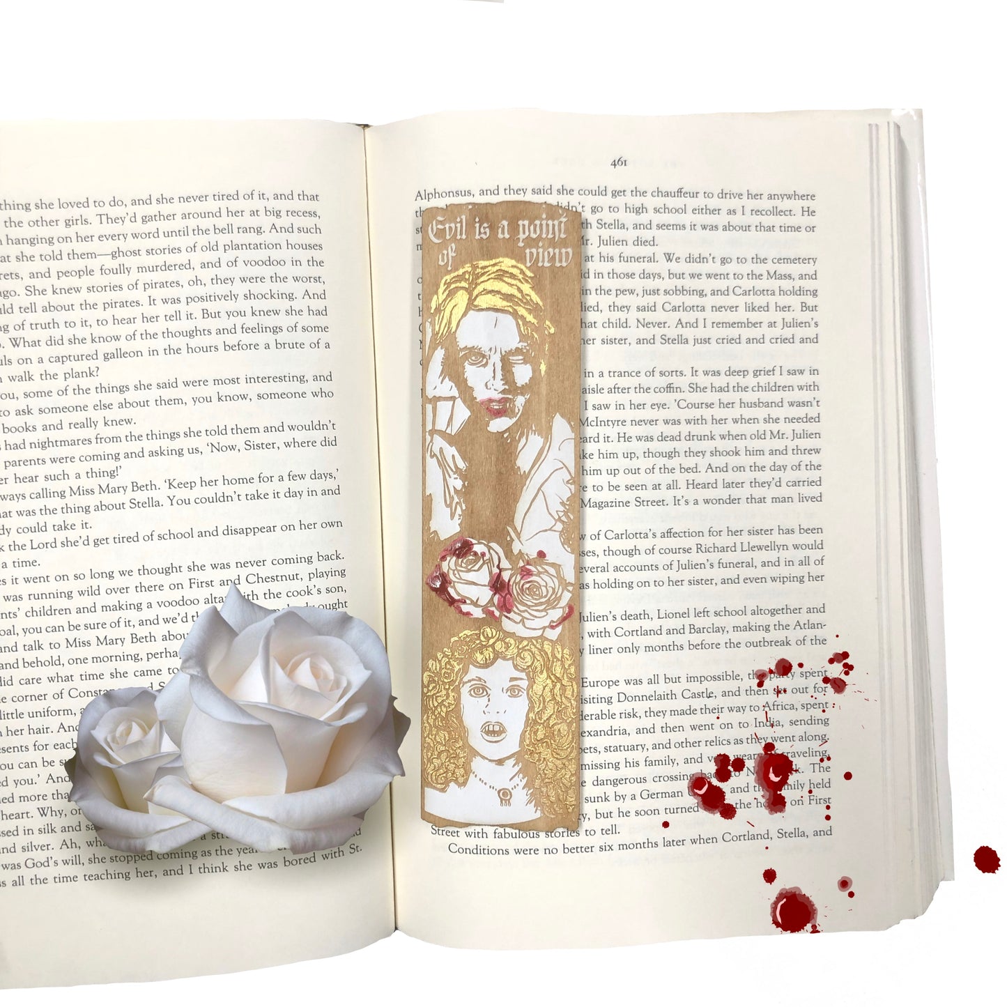 Lestat and Claudia Wooden Bookmark