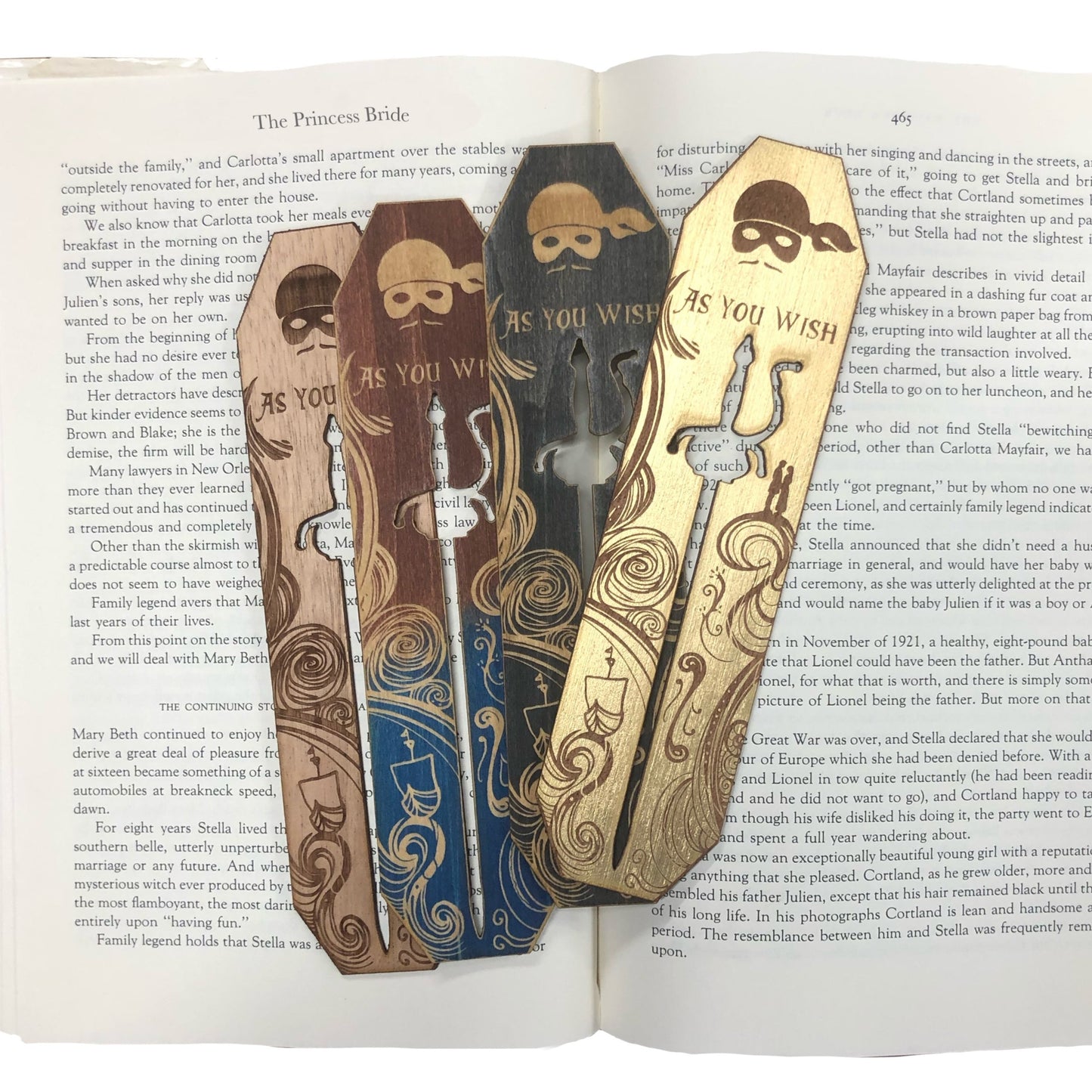 As You Wish Wooden Bookmark