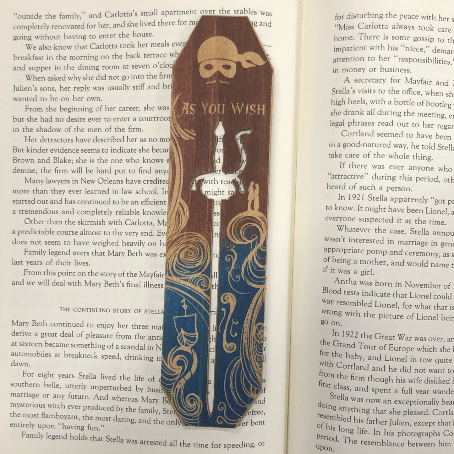 As You Wish Wooden Bookmark