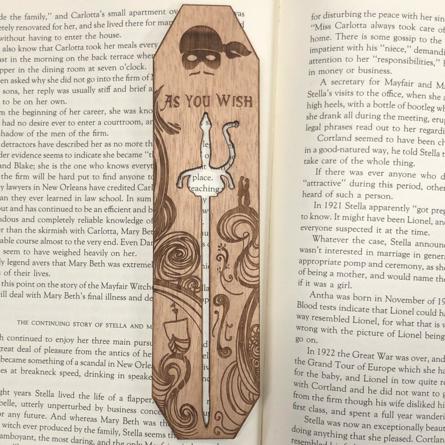 As You Wish Wooden Bookmark