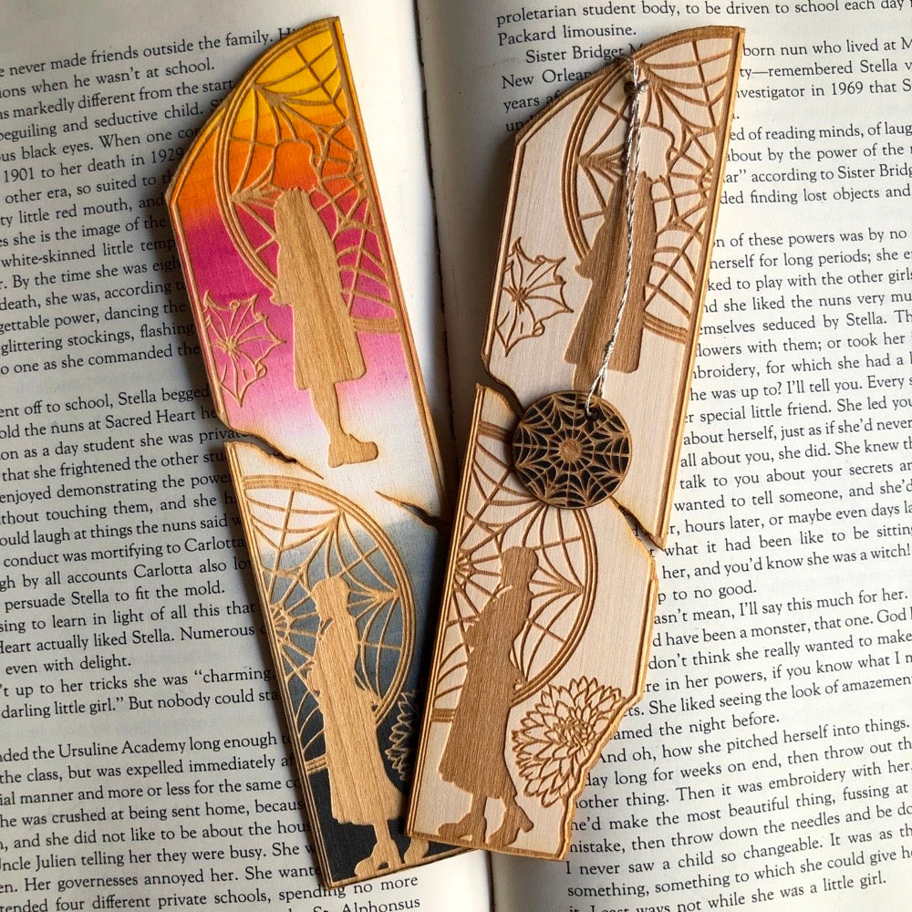 Enid and Wednesday Wooden Bookmark