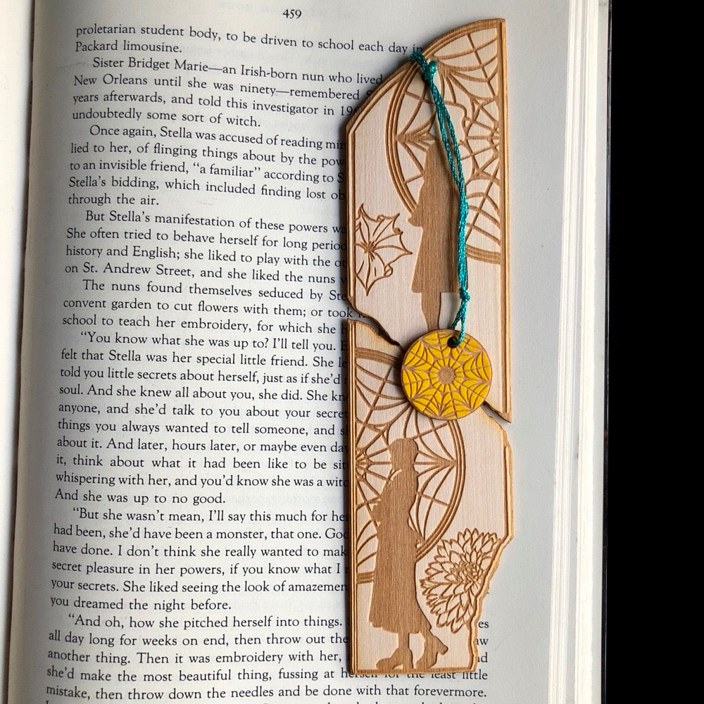 Enid and Wednesday Wooden Bookmark