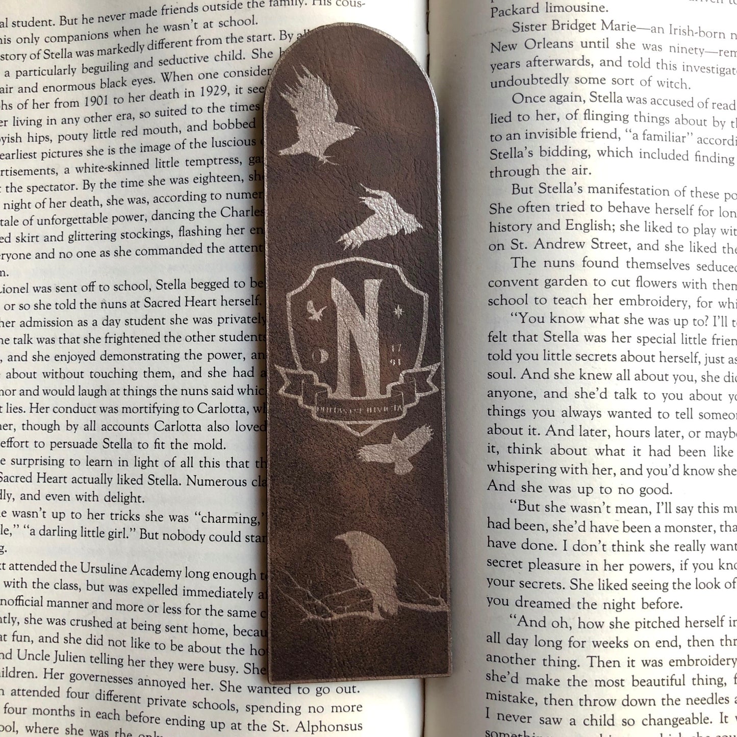 Nevermore Vegan Leather Bookmark