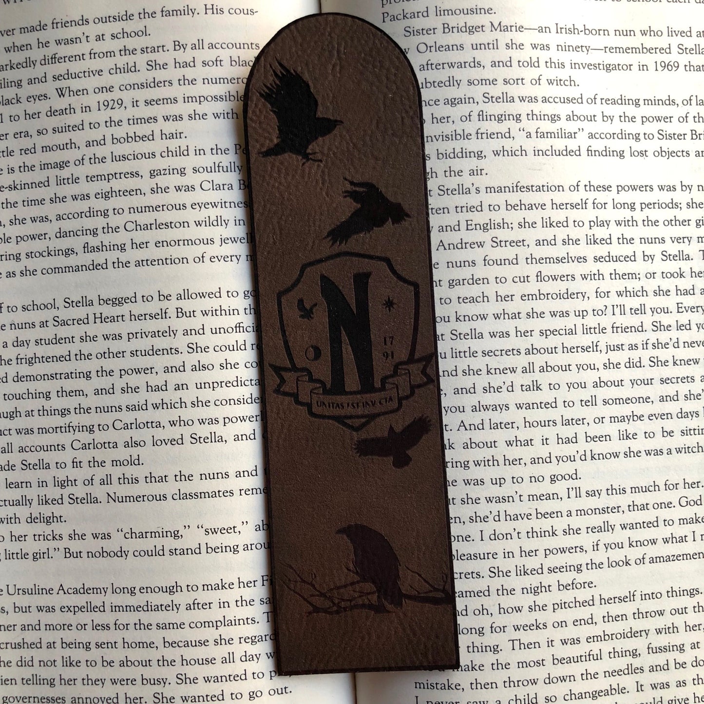 Nevermore Vegan Leather Bookmark