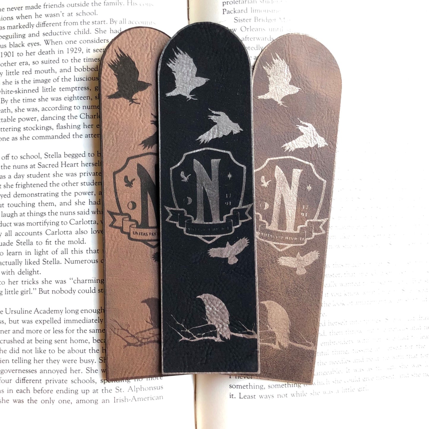 Nevermore Vegan Leather Bookmark