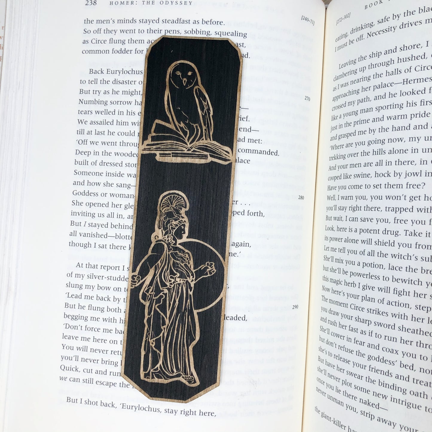 Athena Wooden Bookmark