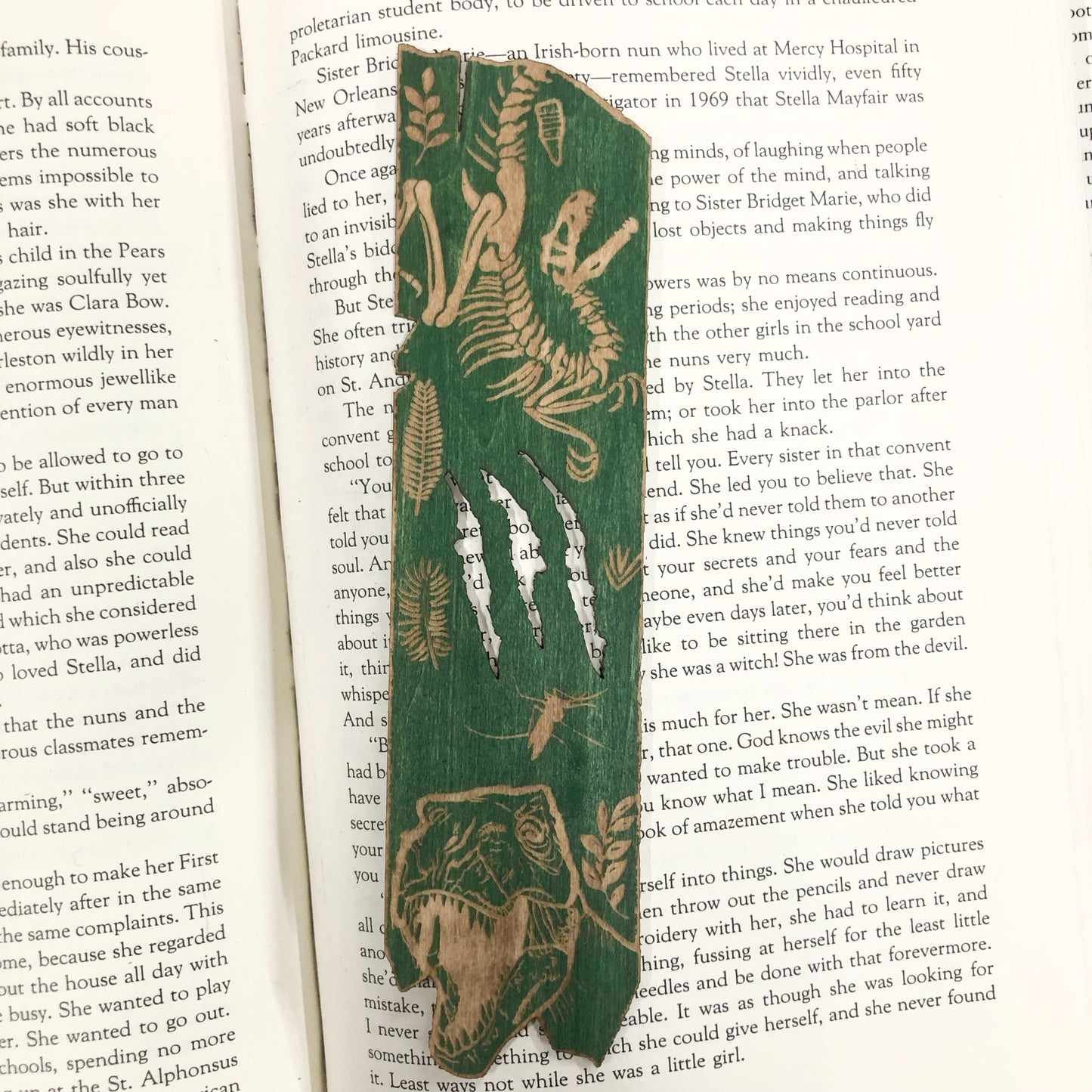 Jurassic Park Wooden Bookmark