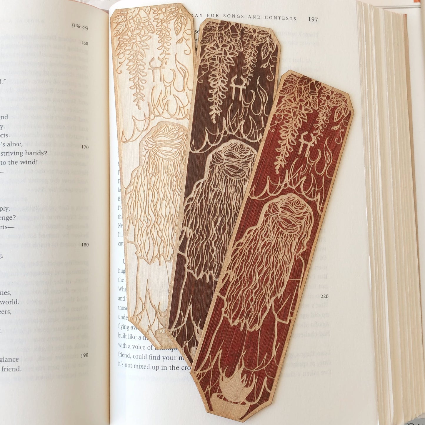 Hestia Greek Goddess Wooden Bookmark