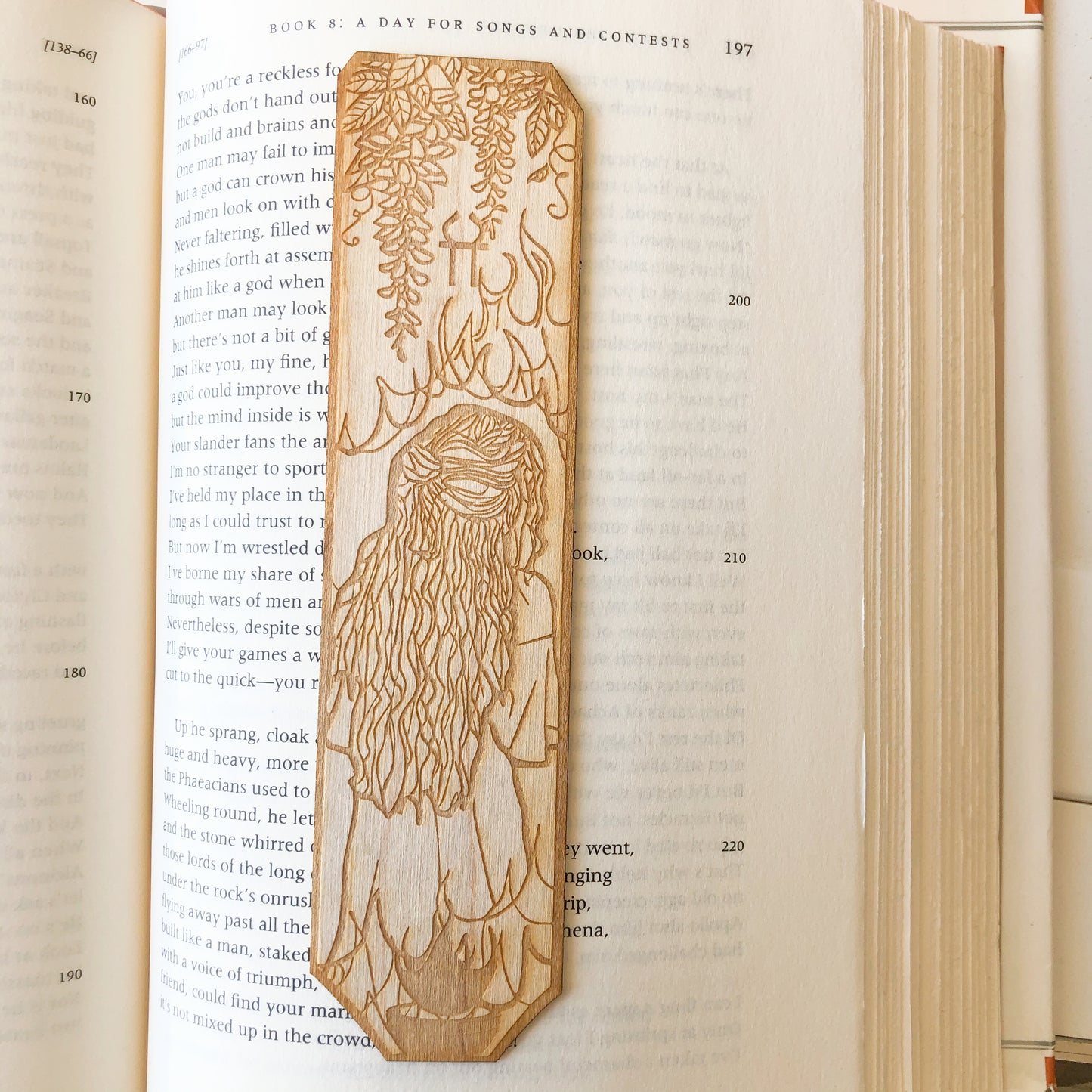 Hestia Greek Goddess Wooden Bookmark