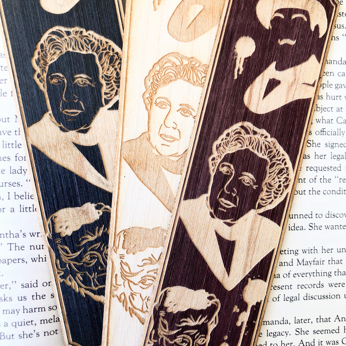 Agatha Christie Wooden Bookmark