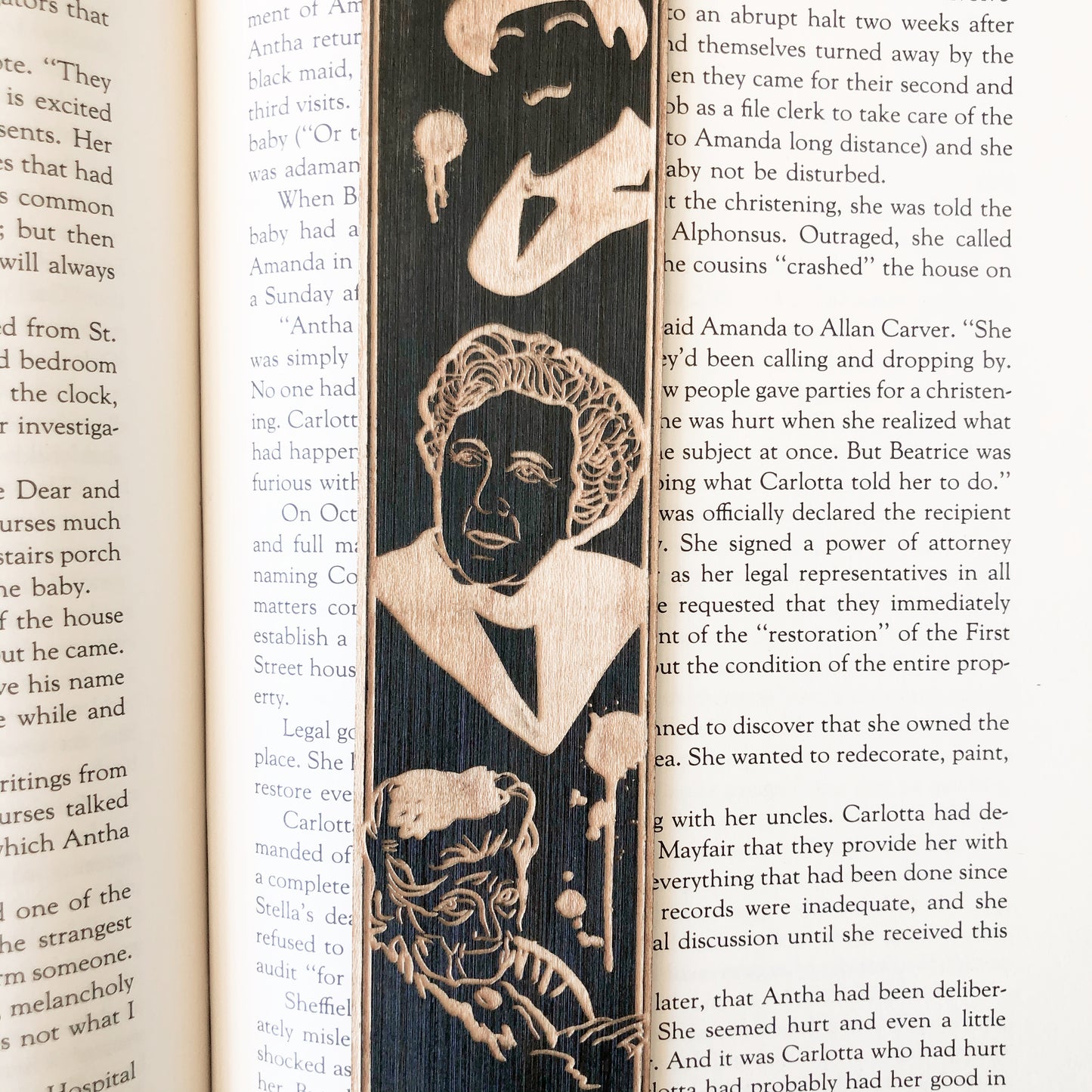 Agatha Christie Wooden Bookmark