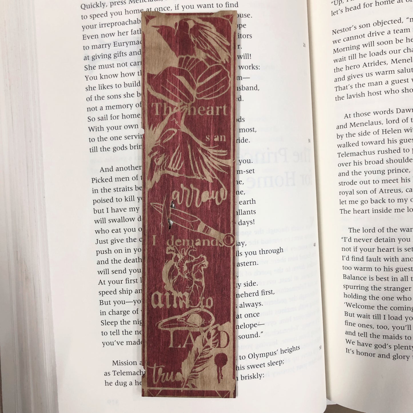No mourners No funerals Wooden Bookmark
