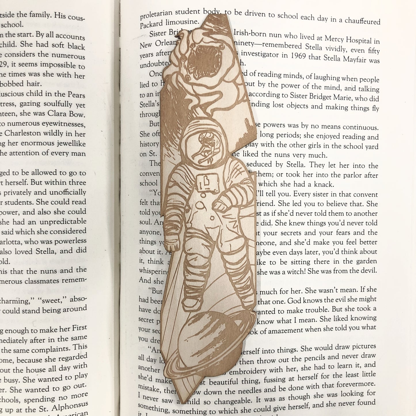 Science Fiction Space Wooden Bookmark