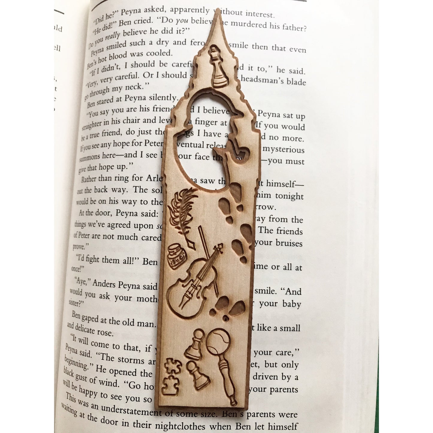 Sherlock Holmes Wooden Bookmark