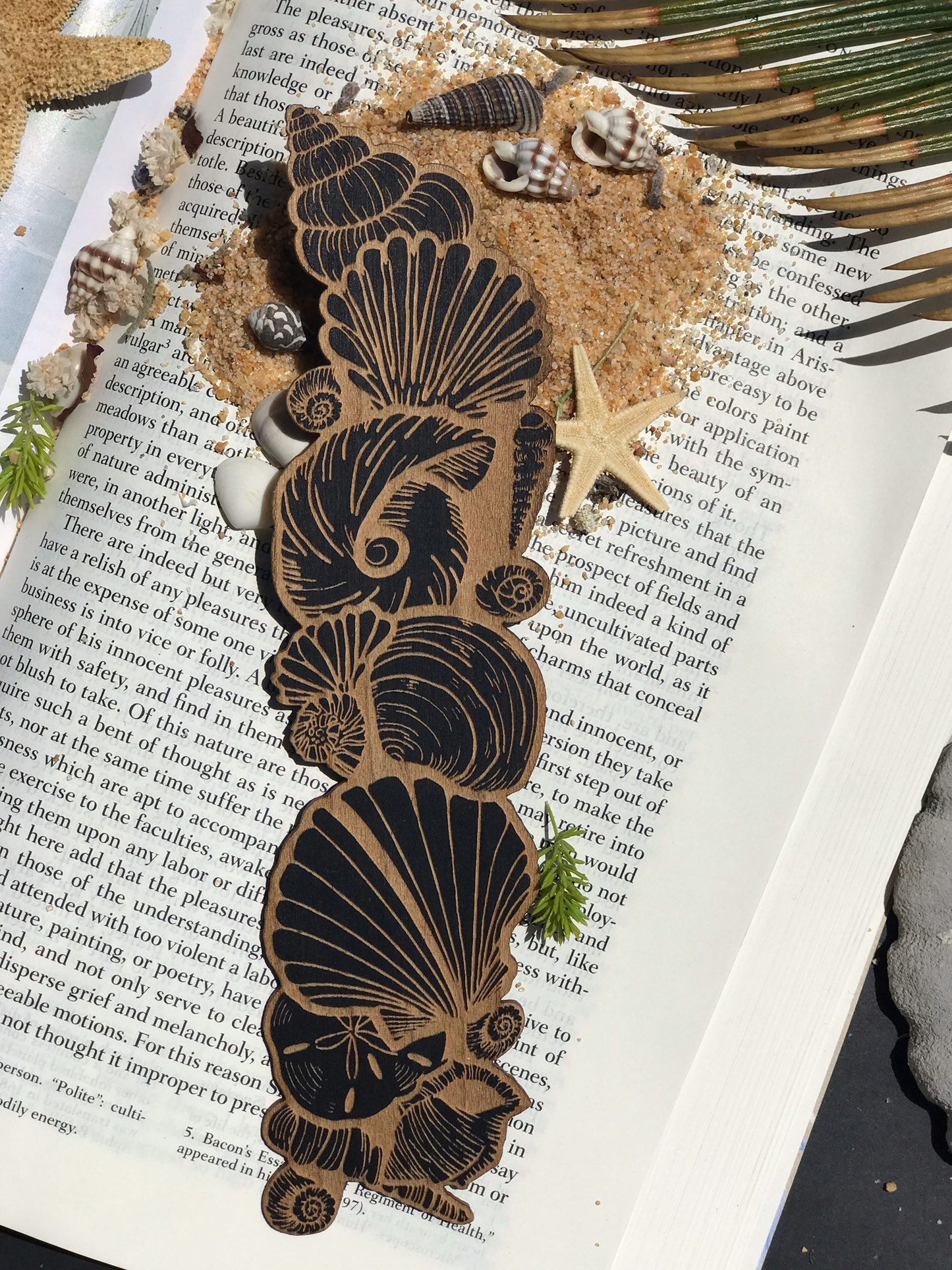 Seashell Wooden Bookmark
