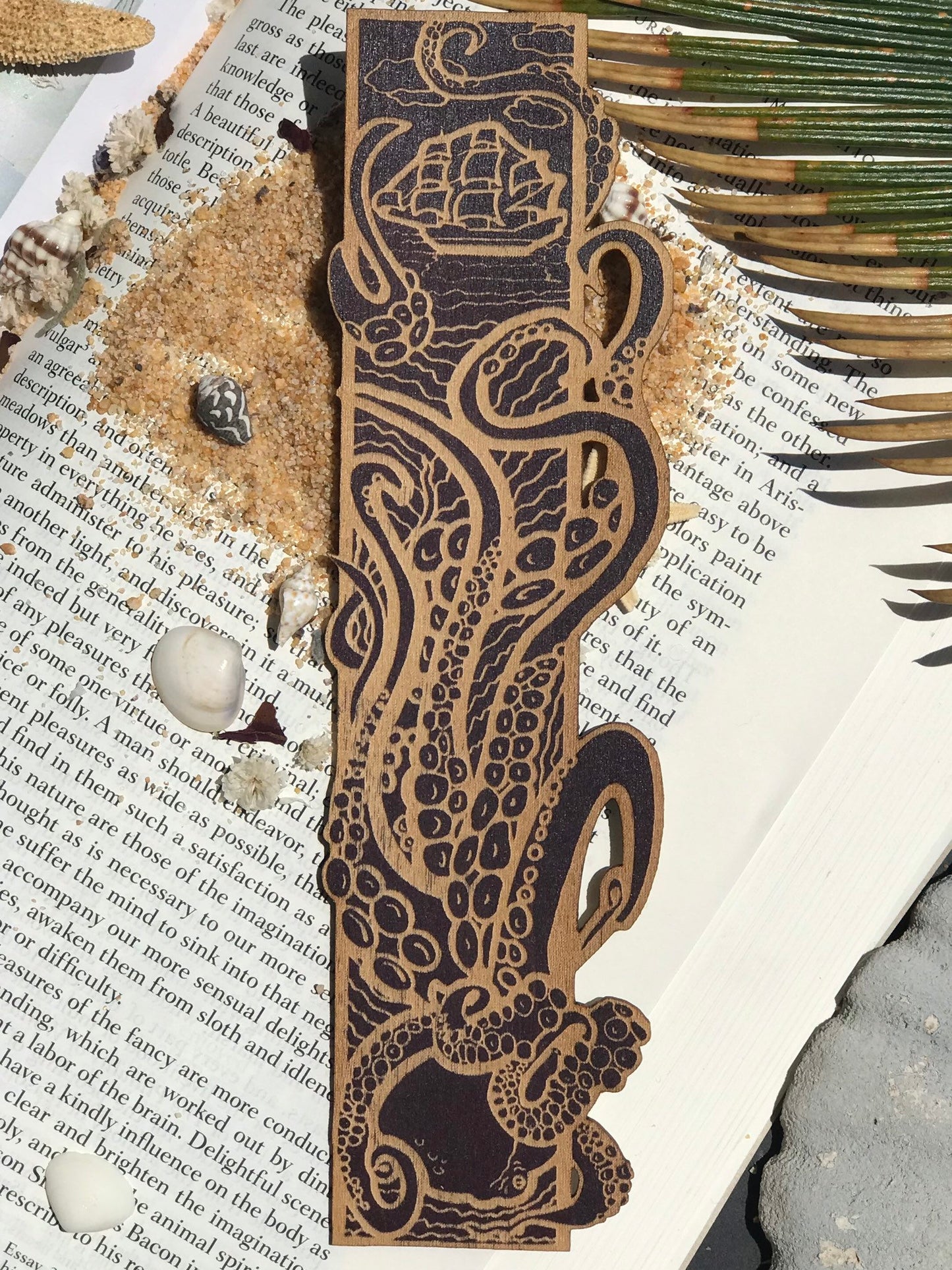 Kraken Wooden Bookmark