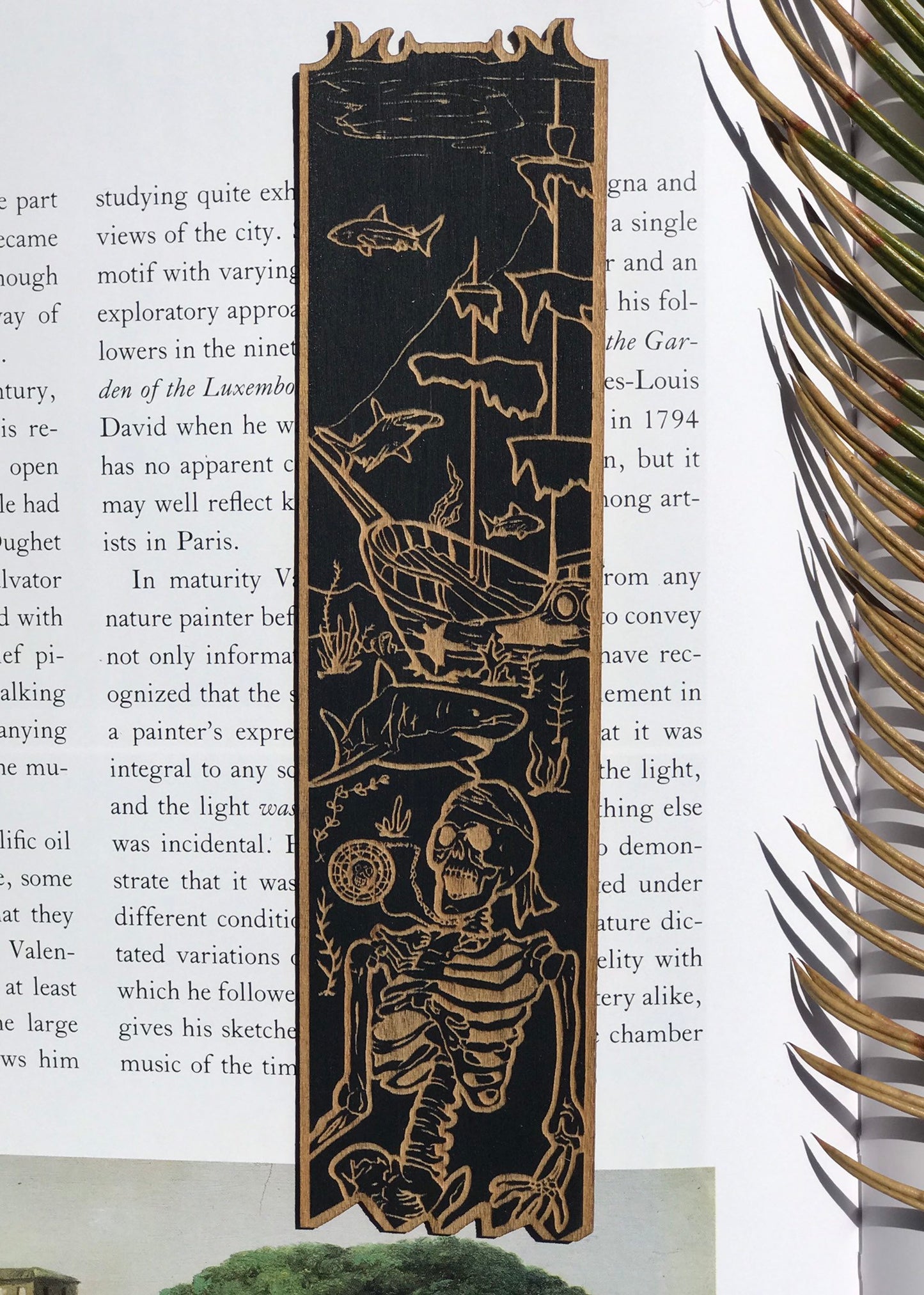 Davy Jones Locker Wooden Bookmark