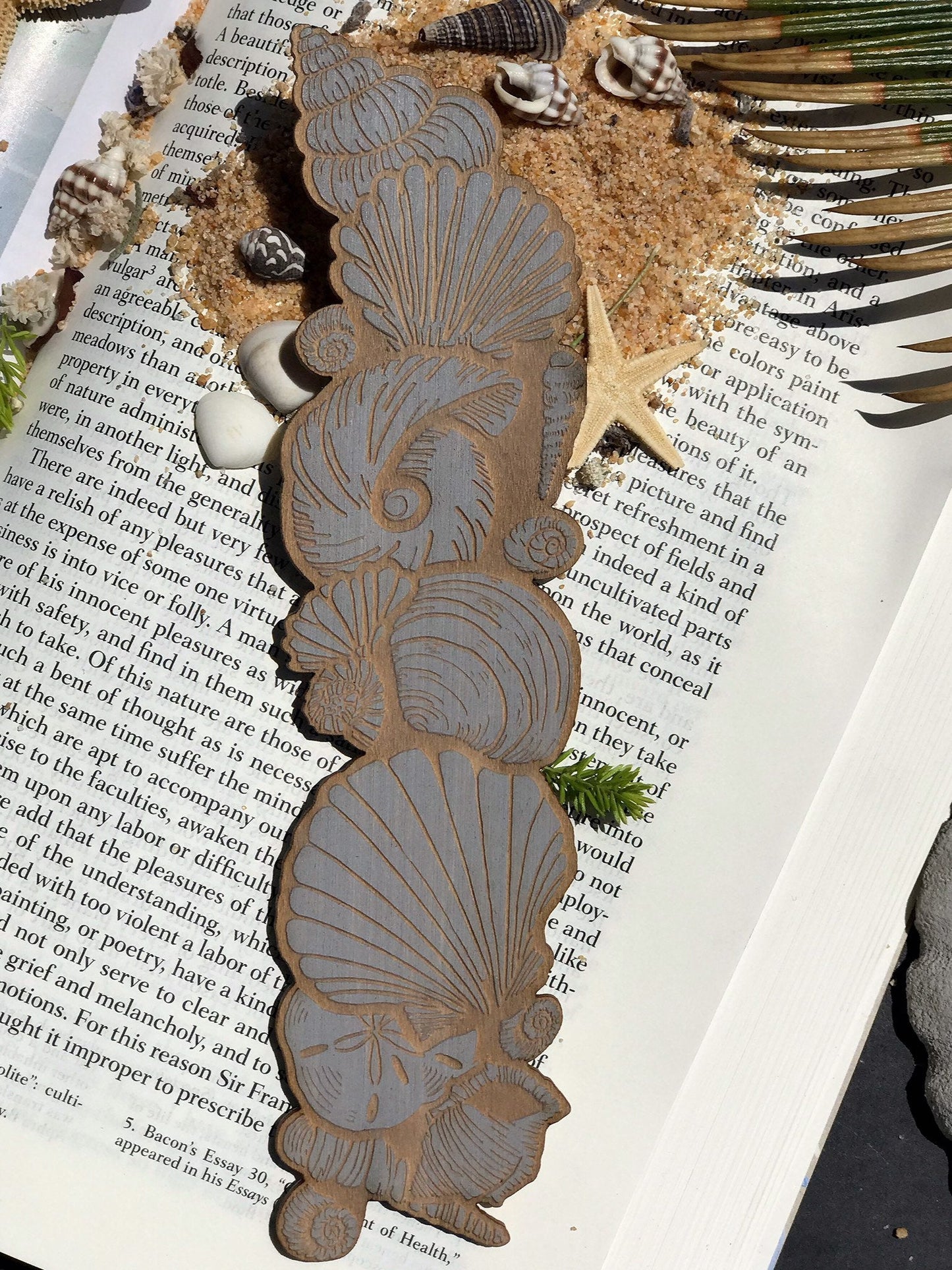 Seashell Wooden Bookmark