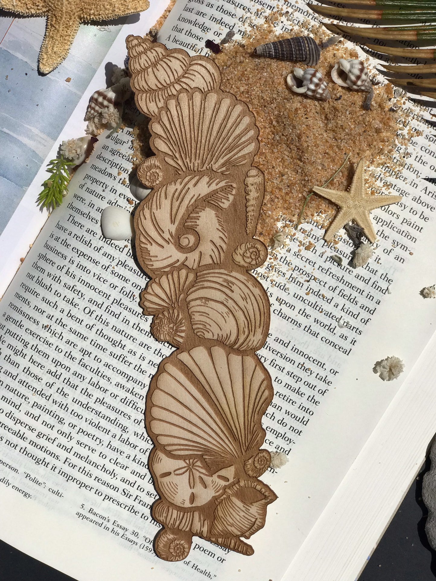 Seashell Wooden Bookmark