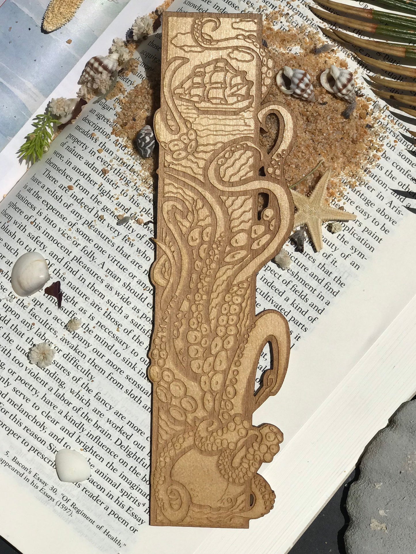 Kraken Wooden Bookmark