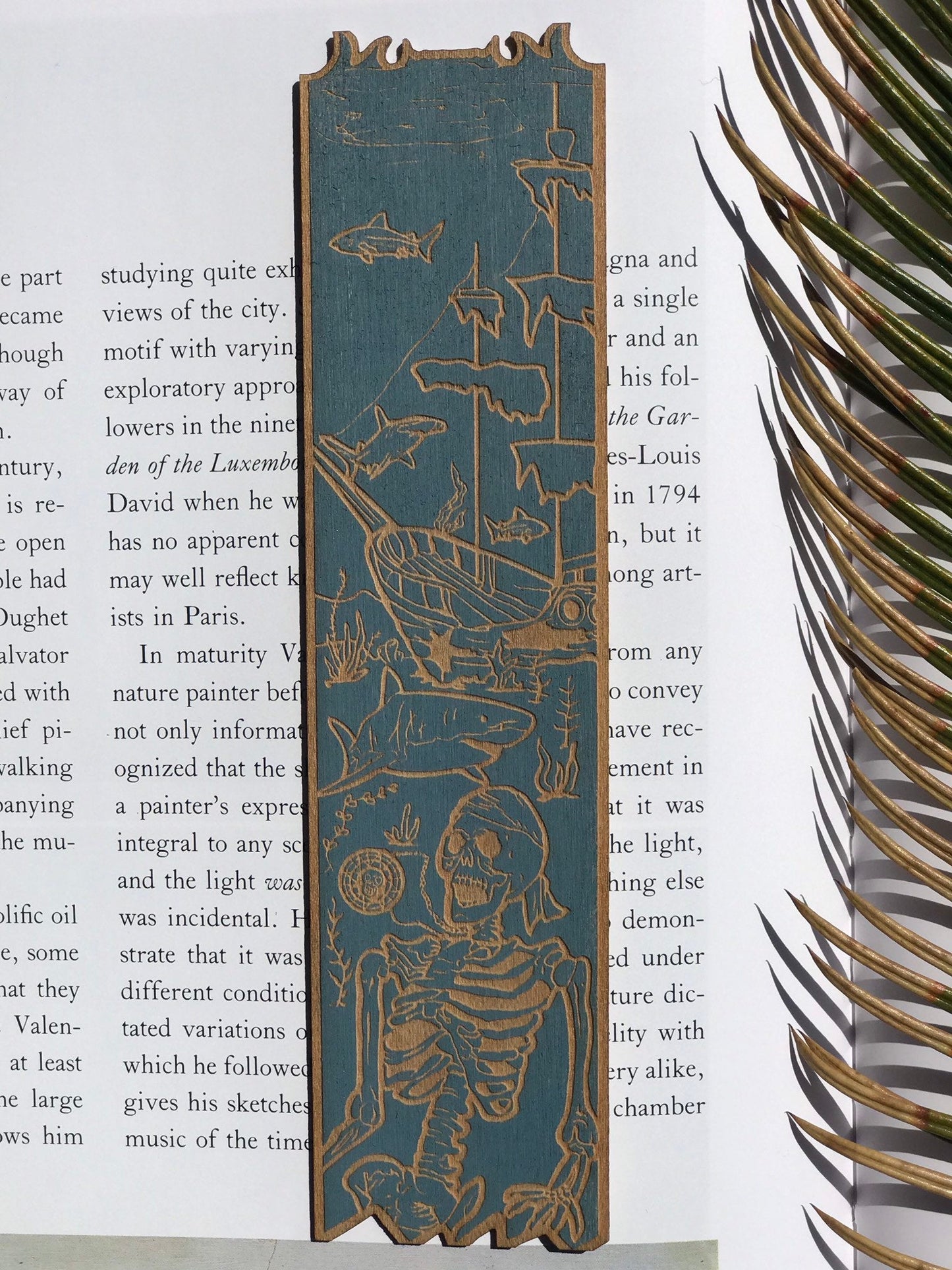 Davy Jones Locker Wooden Bookmark