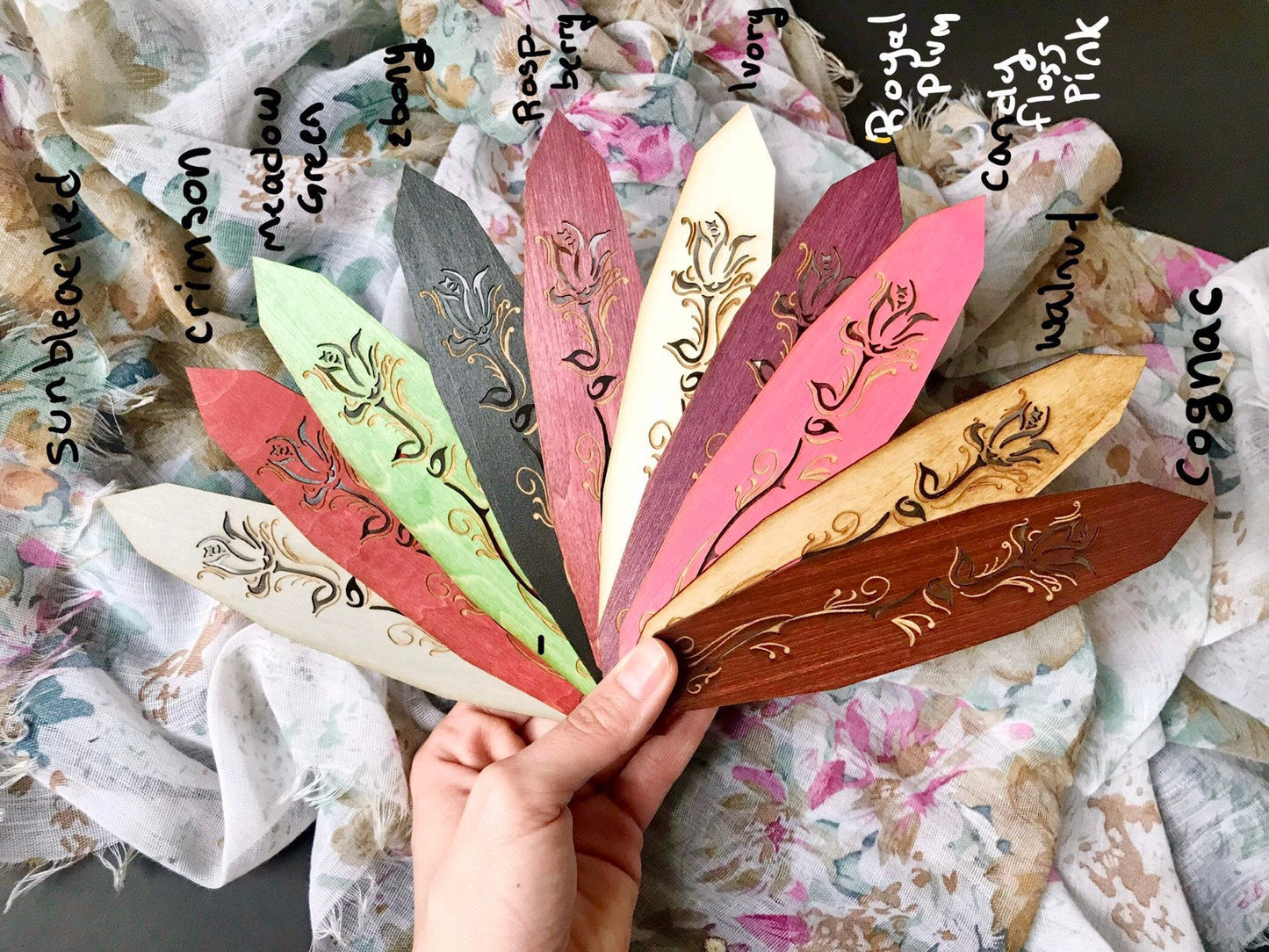 Rose Wooden Bookmark