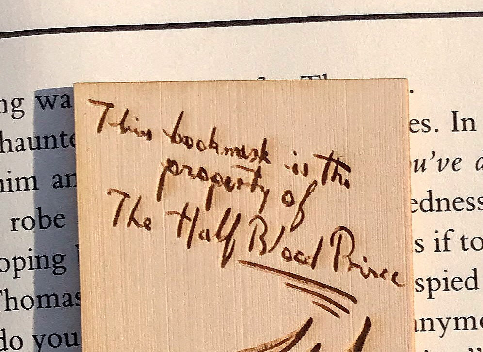 The Half-blood Prince Wooden Bookmark