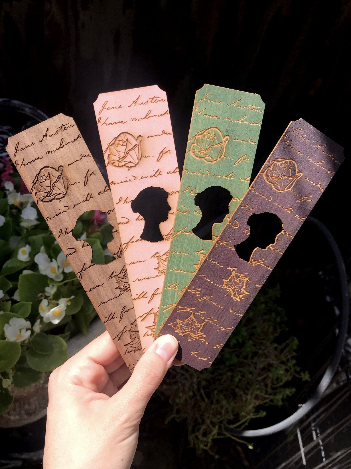 Jane Austen Wooden Bookmark