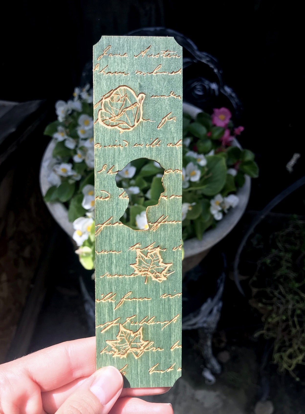 Jane Austen Wooden Bookmark