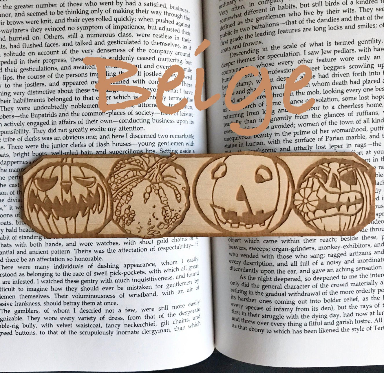 Jack O’lantern Wooden Boomark