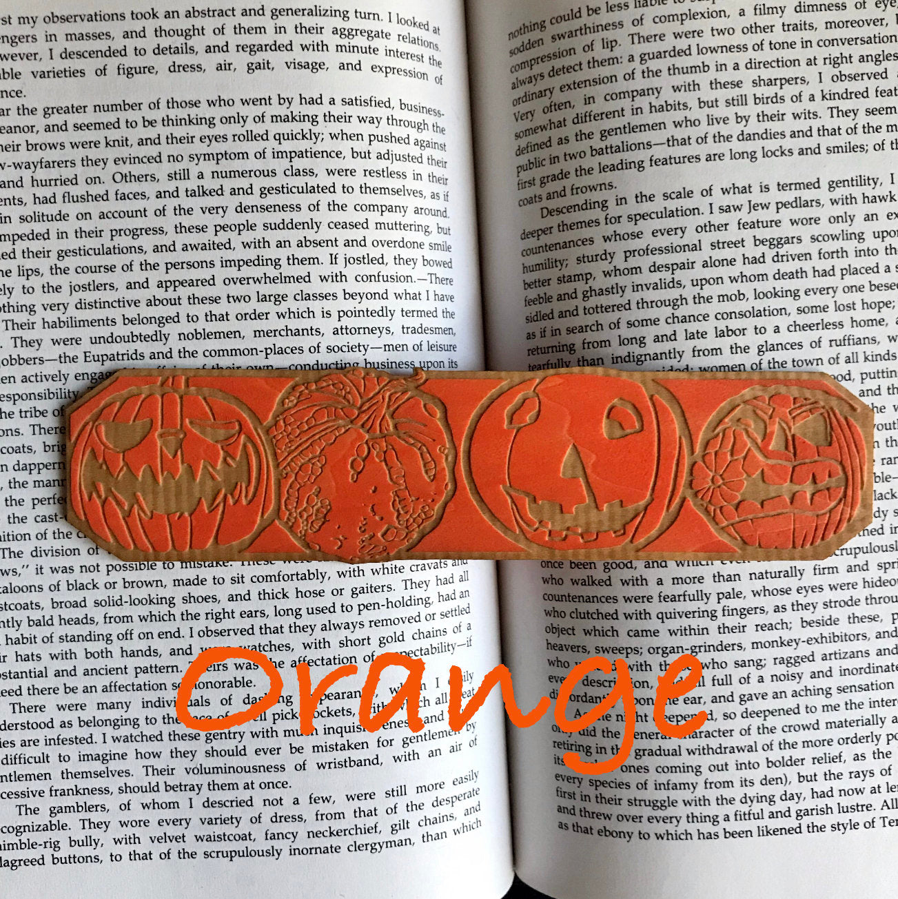Jack O’lantern Wooden Boomark
