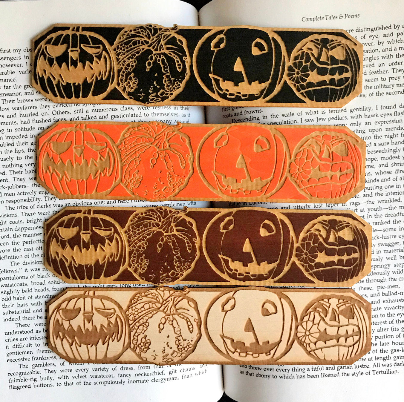 Jack O’lantern Wooden Boomark