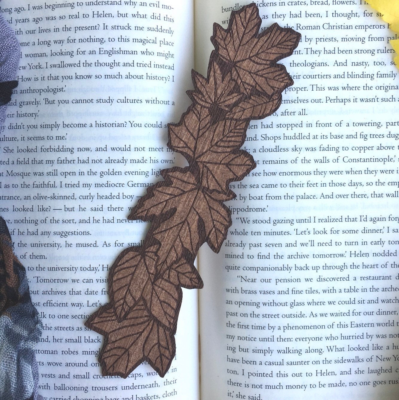Autumn Leaves Wooden Bookmark