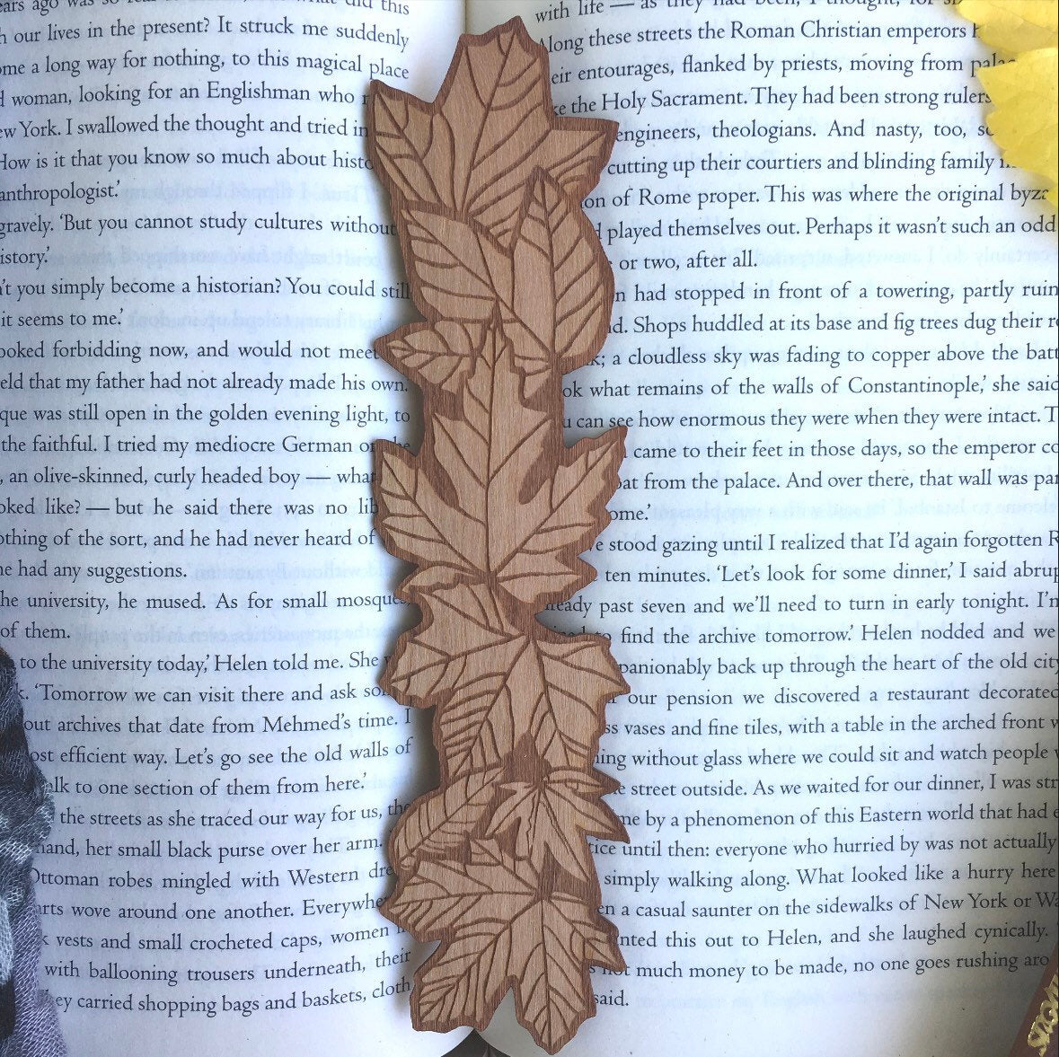 Autumn Leaves Wooden Bookmark