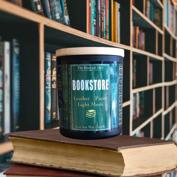 The Bookstore Reading Candle