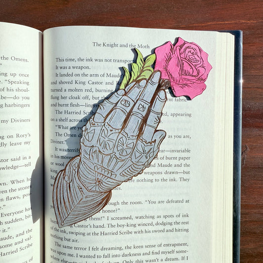 Knight's Hand Wooden Bookmark