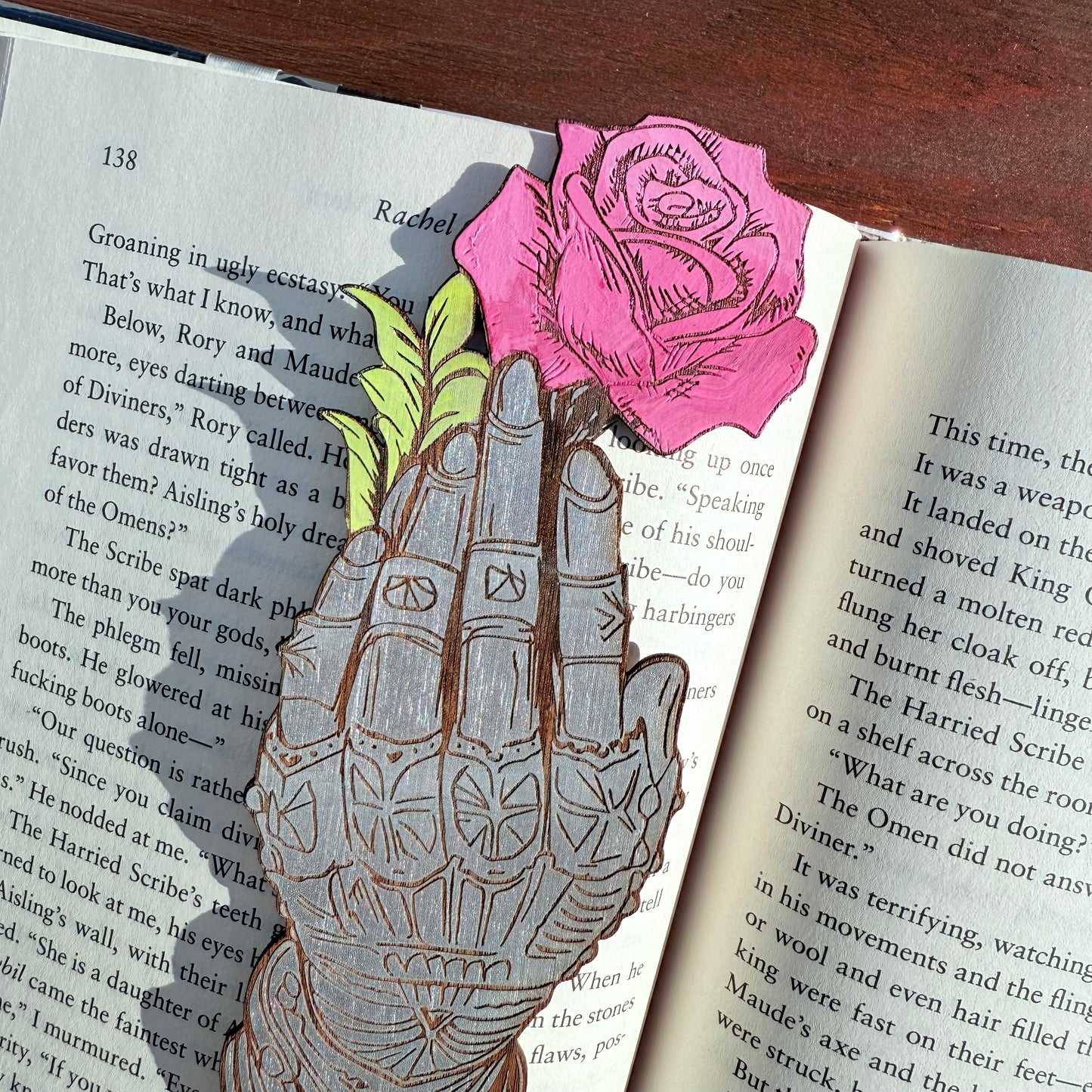 Knight's Hand Wooden Bookmark