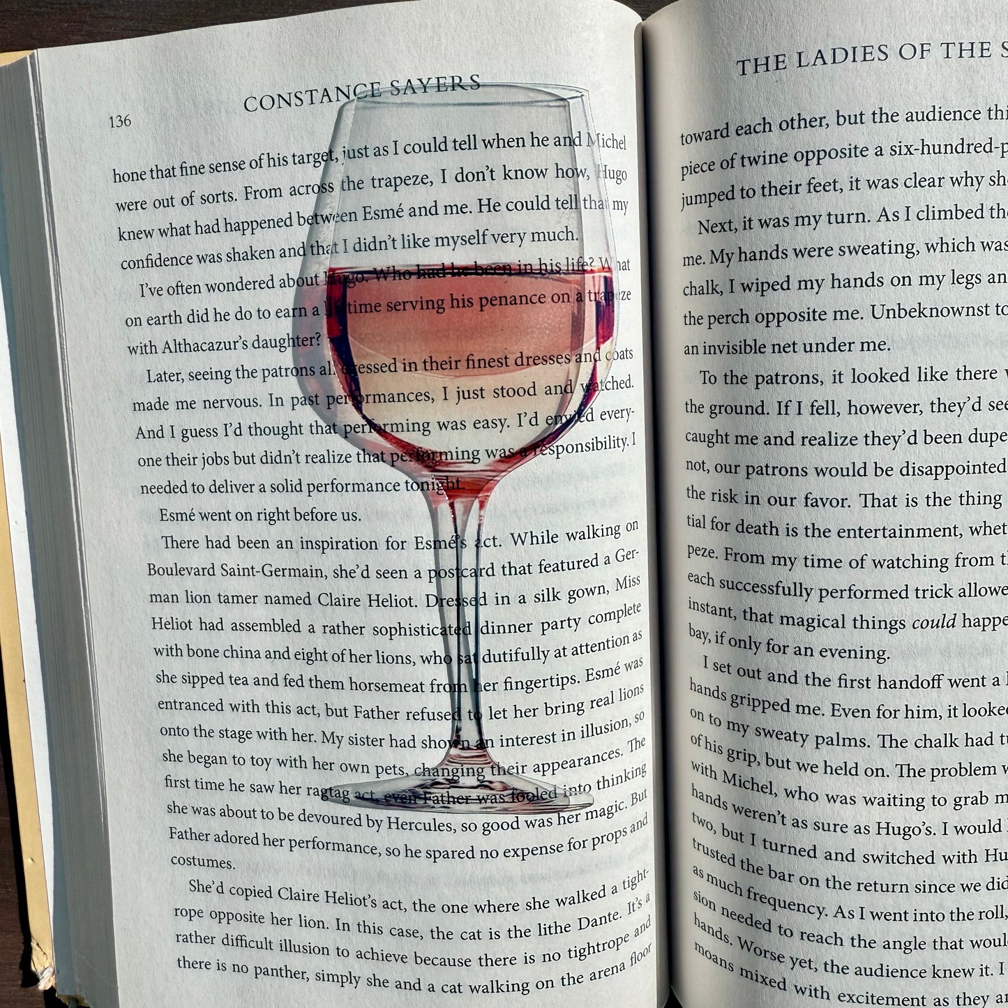 Rose Wine Transparent Bookmark