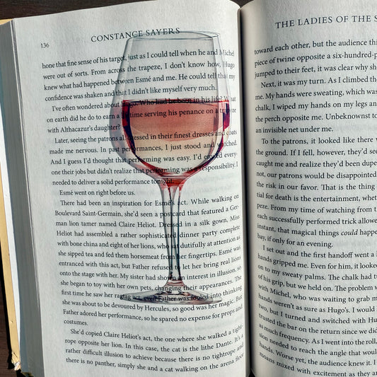 Rose Wine Transparent Bookmark