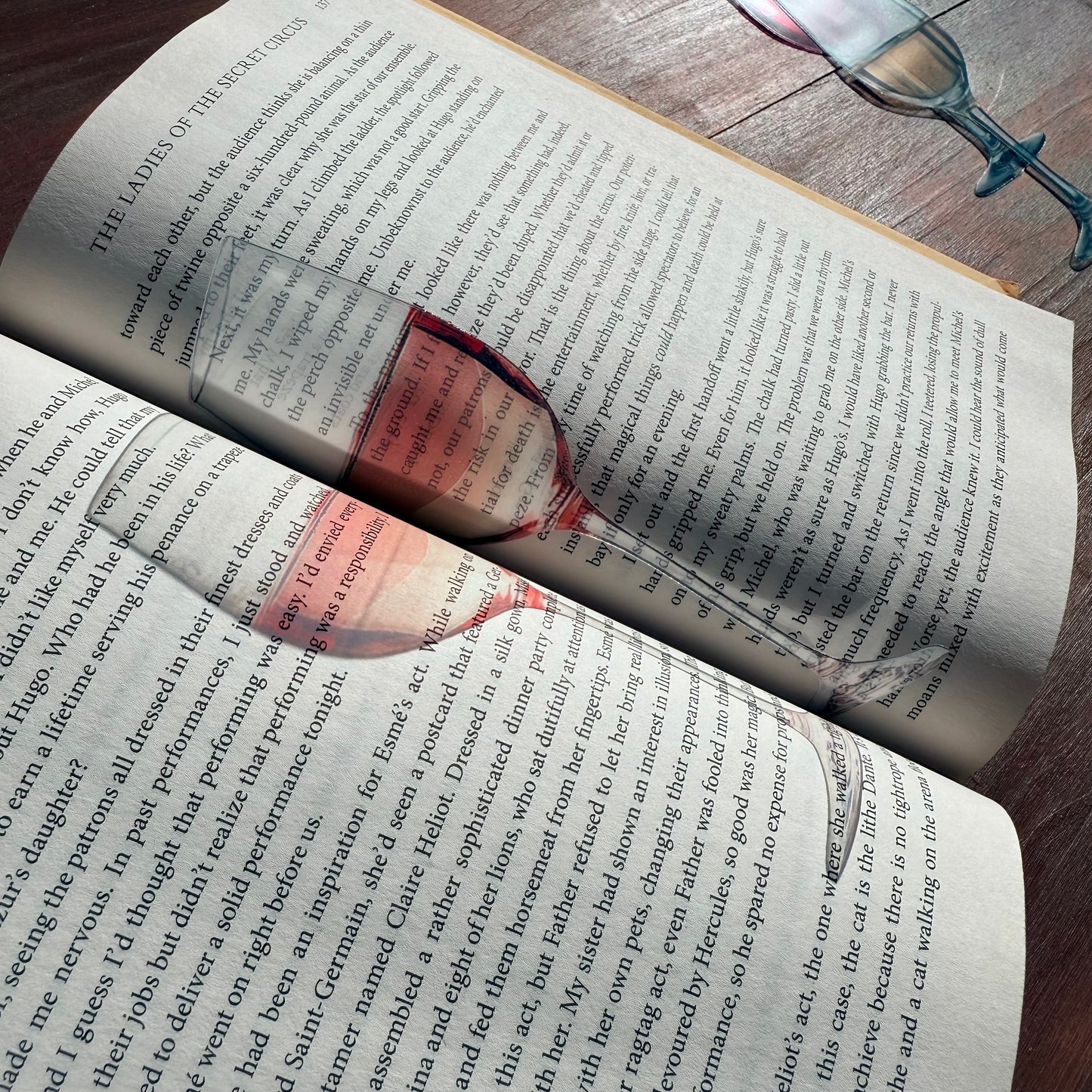 Rose Wine Transparent Bookmark
