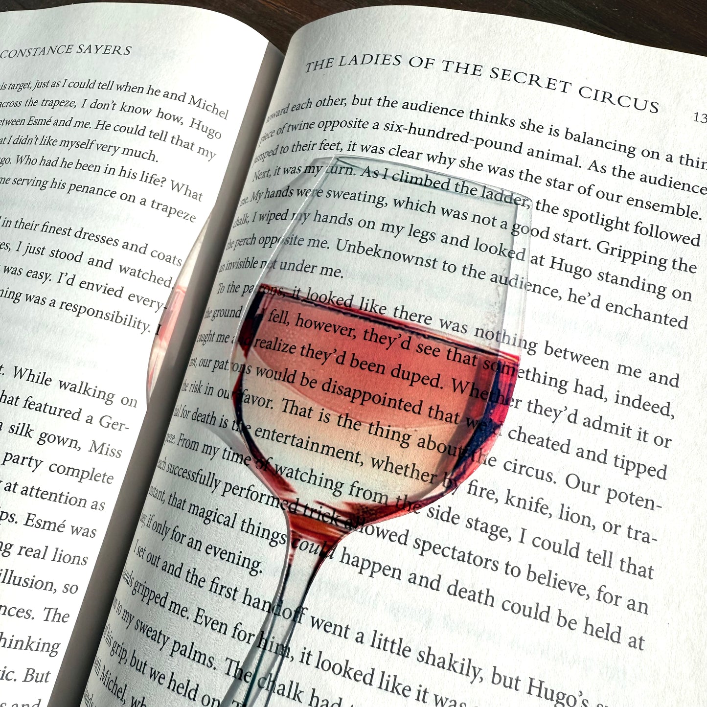 Rose Wine Transparent Bookmark