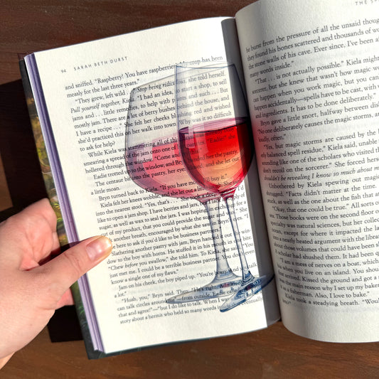 Red Wine Transparent Bookmark