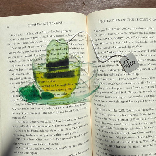 Green Tea Clear Bookmark