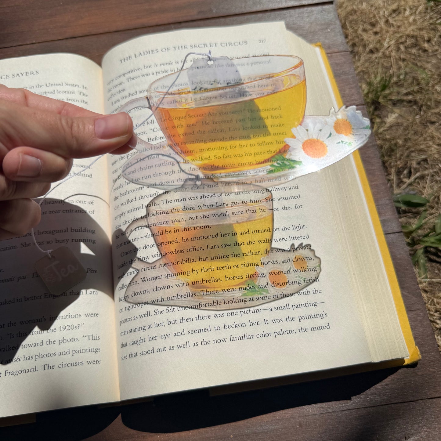 Chamomile Tea Clear Bookmark