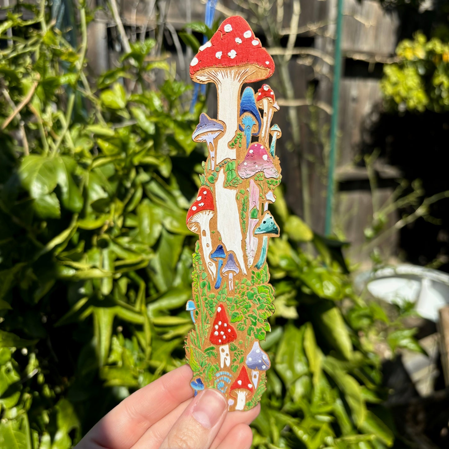 Mushroom Wooden Bookmark