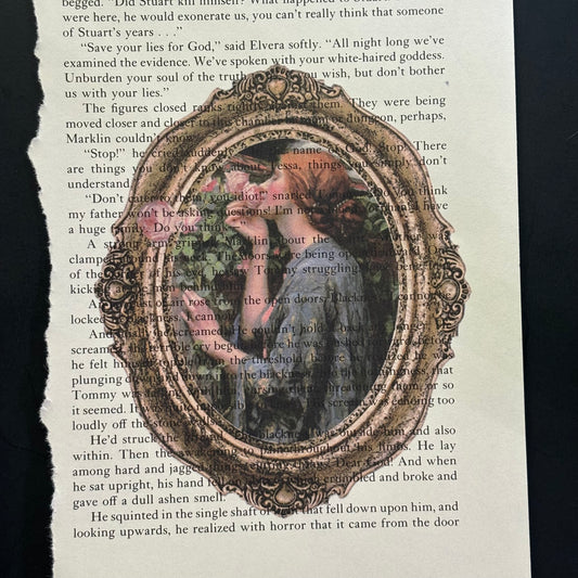 Book Pages with art print