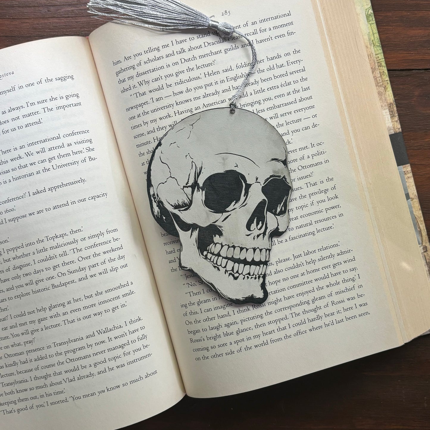 Skull Bookmark Vegan Leather